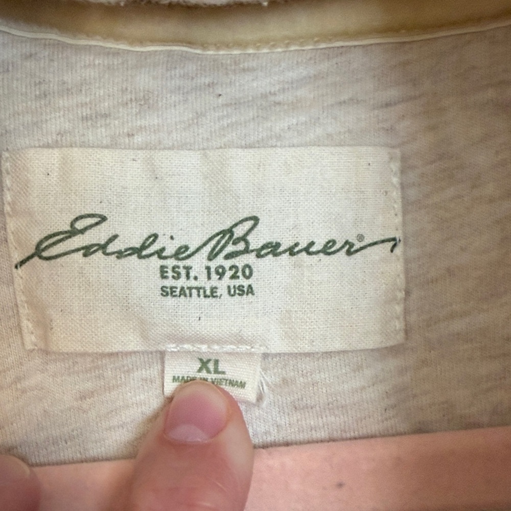 Eddie Bauer Beige Cowl Neck Sweater - Picture 2 of 3